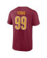 Фото #4 товара Men's Chase Young Burgundy Washington Commanders Player Icon Name and Number T-shirt