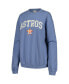 Women's Navy Houston Astros Pigment Dye Pullover Sweatshirt