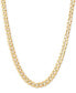 Flat Curb Link 18" Chain Necklace in 18k Gold-Plated Sterling Silver