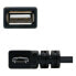 Фото #3 товара Кабель USB 2.0 A — USB B NANOCABLE CABLE USB 2.0 OTG ACODADO, TIPO MICRO B/M-A/H, NEGRO, 15 CM 15 cm Чёрный "Папа"/"Мама"