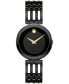 ფოტო #1 პროდუქტის Women's Esperanza Swiss Quartz Black PVD Watch 28mm