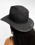 Фото #4 товара Accessorize packable fedora hat in black