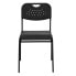 Фото #3 товара Hercules Series 880 Lb. Capacity Black Plastic Stack Chair With Black Frame