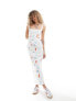 Glamorous square neck cami midi dress in vacation print Vacation-Print, 40 - фото #3