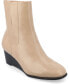 Фото #1 товара Women's Kylo Tru Comfort Foam Stacked Wedge Heel Soft Square Toe Booties