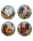 Rooster Meadow Salad Plate, Set of 4