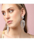 ფოტო #4 პროდუქტის Women's Silver Bling Cluster Drop Earrings
