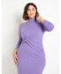 ფოტო #2 პროდუქტის Plus Size Twist Detail Ribbed Dress