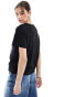 Фото #4 товара Monki short sleeve t-shirt in black with wild horse front print