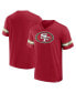 ფოტო #1 პროდუქტის Men's Scarlet San Francisco 49ers Jersey Tackle V-Neck T-shirt