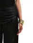 Kanya London textured satin drape trouser co-ord in black