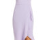 Aqua Womens Ruffled Midi Halter Dress Purple Size 6