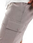 Фото #5 товара ONLY & SONS plisse slouchy cargo short in grey