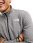 The North Face Glacier 100 zip up fleece in grey