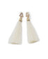 ფოტო #1 პროდუქტის Women's White Tassel Drop Earrings