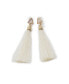 Фото #1 товара Women's White Tassel Drop Earrings