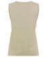 ფოტო #2 პროდუქტის Women's 100% Cotton Round Neck Sleeveless Shell