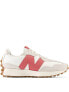 New Balance 327 trainers in white & pink