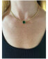 ფოტო #3 პროდუქტის Emerald Crystal Solitaire Pendant Necklace