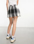 Aape By A Bathing Ape college tartan pleated mini skirt in black