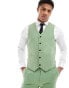 ASOS DESIGN super skinny suit waistcoat in sage