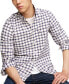 Men's Slim Fit Blur Check Long Sleeve Button-Down Oxford Shirt