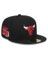 Фото #1 товара Men's Black Chicago Bulls 2024 NBA All-Star Game Rally Drive Side Patch 59FIFTY Fitted Hat