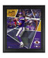Фото #1 товара Kirk Cousins Minnesota Vikings Framed 15" x 17" Impact Player Collage with a Piece of Game-Used Football - Limited Edition of 500