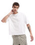 ASOS DESIGN oversized boxy t-shirt with seam details in white