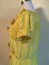 Фото #4 товара INC International Concepts Button Front Ruffeld Pure Silk Dress Sunny Yellow M