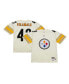 Men's Troy Polamalu Cream Pittsburgh Steelers Chainstitch Legacy Jersey