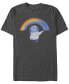 ფოტო #1 პროდუქტის Men's Sadness Rainbow Short Sleeve Crew T-shirt