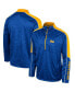 ფოტო #1 პროდუქტის Men's Royal Pitt Panthers Marled Half-Zip Jacket