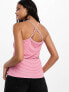 Фото #4 товара Vero Moda high neck cross back racer neck vest in pink stripe