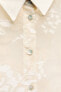 Комбинированная рубашка из бархата и полупрозрачной ткани ZARA