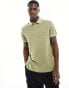 Фото #1 товара Tommy Hilfiger garment dye regular polo in olive green