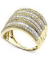 ფოტო #1 პროდუქტის EFFY® Diamond Multi-Row Statement Ring (1-1/2 ct. t.w.) In 14k Gold