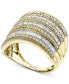 ფოტო #2 პროდუქტის EFFY® Diamond Multi-Row Statement Ring (1-1/2 ct. t.w.) In 14k White Gold, 14K Gold Or 14K Rose Gold