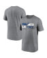 Фото #1 товара Men's Heathered Charcoal Los Angeles Dodgers 2022 Postseason T-shirt