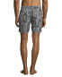 Slate & Stone Men's Medallion-Print Swim Shorts Black, White Sz. Large 151083