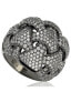 Фото #1 товара Suzy Levian Sterling Silver Cubic Zirconia Weaving Dome Ring
