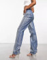 Фото #10 товара Kyo The Brand metallic wide leg jeans in blue wash