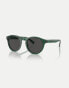 Фото #3 товара Ralph Lauren Ph4192 round sunglasses with grey lens in shiny transparent green