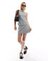 COLLUSION halter shirt co ord with strappy back in grey pinstripe Nadelstreifengrau, 40 - фото #2