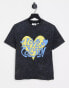 Фото #1 товара COLLUSION vintage fit t-shirt with heart print in black