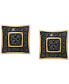 ფოტო #2 პროდუქტის Men's Black Diamond Cluster Stud Earrings (1/2 ct. t.w.) in 18k Gold-Plated Sterling Silver