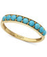 Фото #1 товара Кольцо EFFY Turquoise Band in 14k Gold.