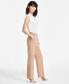 Фото #3 товара Women's Wide-Leg Front-Crease Pants