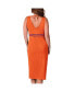 Фото #3 товара Платье макси для тренировок женское G-III 4Her by Carl Banks оранжевое Clemson Tigers В-образным вырезом