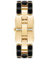 ფოტო #3 პროდუქტის Women's Three Hand Gold-Tone Alloy with Black Enamel Watch, 22mm x 32mm
